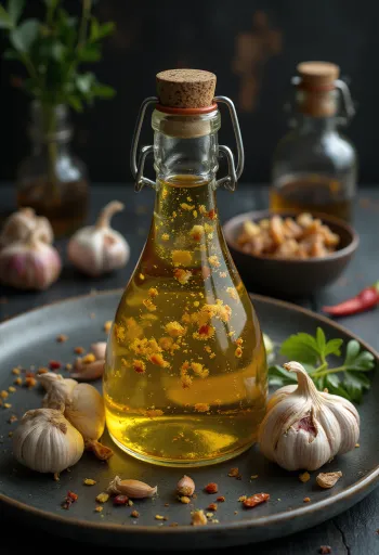 Het vitlökssås serverad