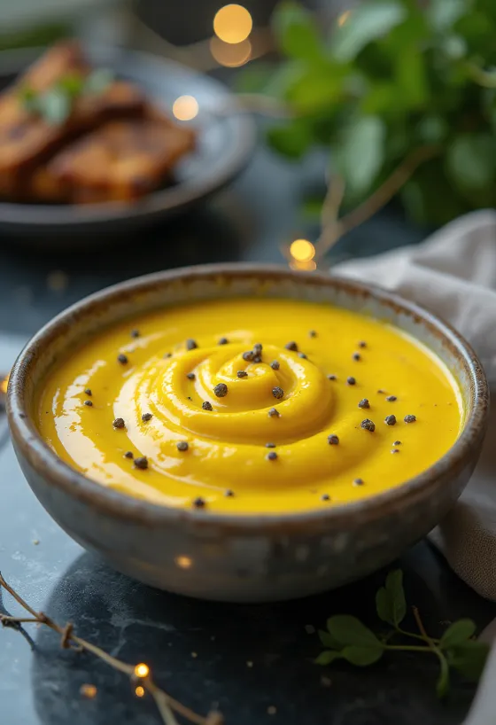 Krämig gurkmejasås serverad till grillad kyckling