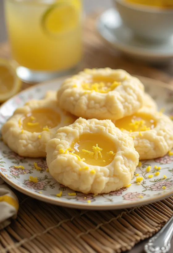 Honungs- och citronkakor serverade