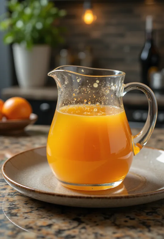 Rosmarin- och apelsinsås serverad