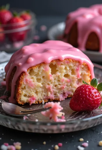 Vegansk punchtårta serverad