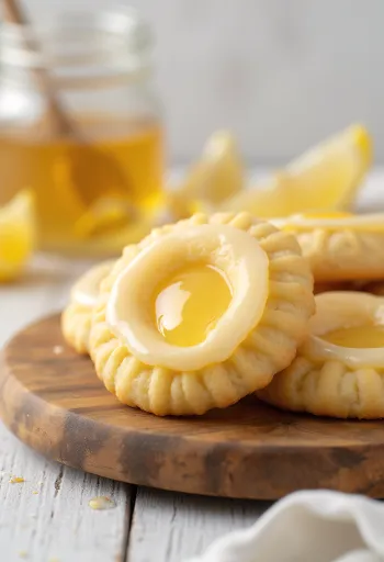 Citron- och honungslinzer serverad