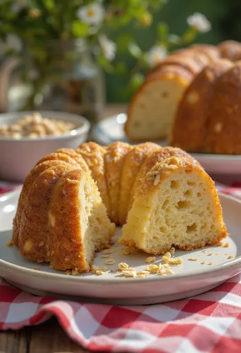 Havresockerkaka serverad