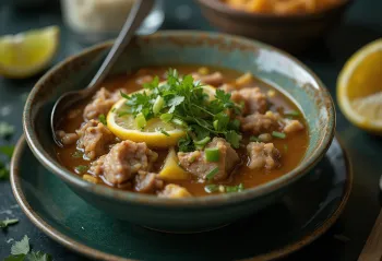 Soto Madura, kryddig nötköttssoppa med färsk koriander och citron
