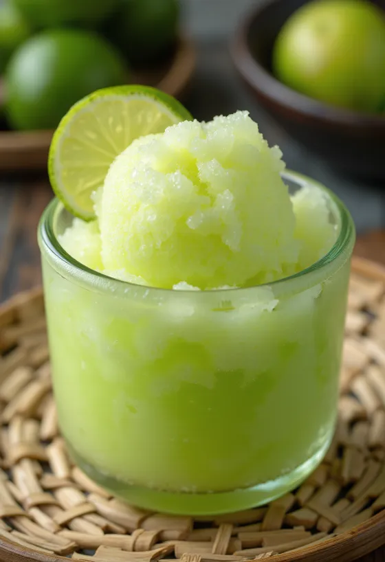 Daiquiri Ice sorbet serverad