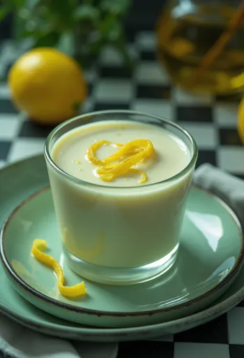 Basilika-pannacotta serverad