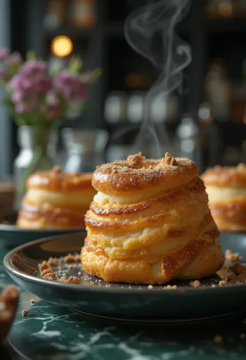 Skorstensbröd täckt med kanelsocker