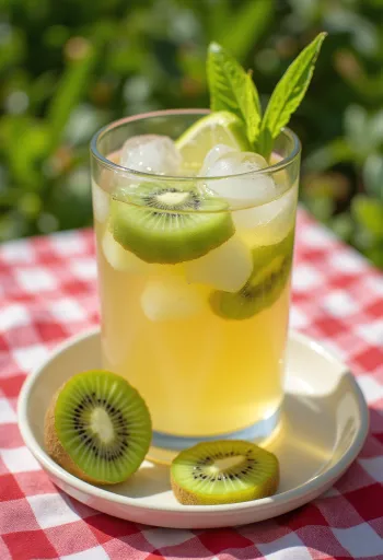Iscider med kiwi nyserverad