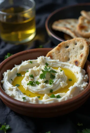 Haydari yoghurtdipp serverad med färska grönsaker