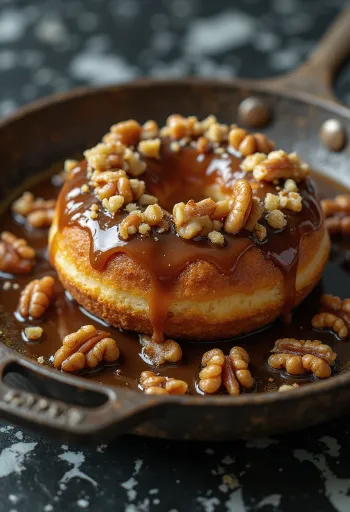 Munkar med karamelliserade valnötter serverade