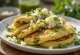 Pannkaka med kyckling och pesto nystekt