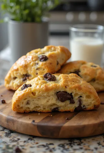 Choklad- och honungsscones nygräddade