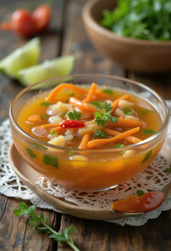 Nuoc cham sås serverad