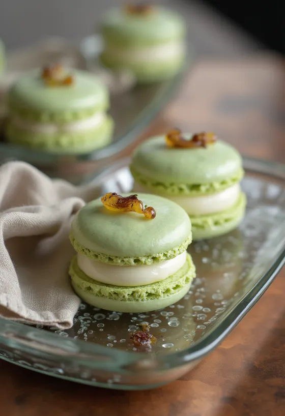 Macarons med vindruvscreme