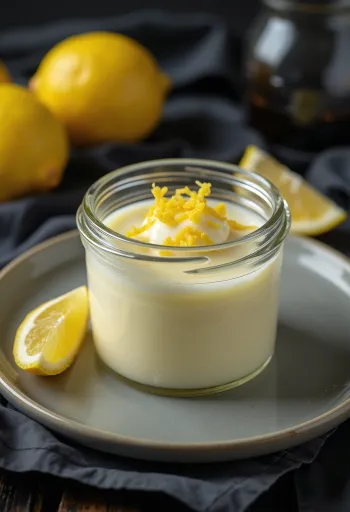 Citronpannacotta serverad