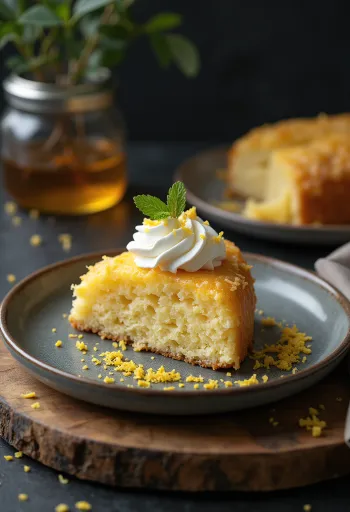 Kokosmjölstårta dekorerad med färsk frukt