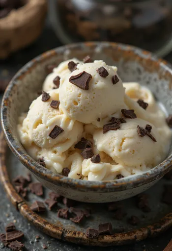 Glass med chokladkross serverad