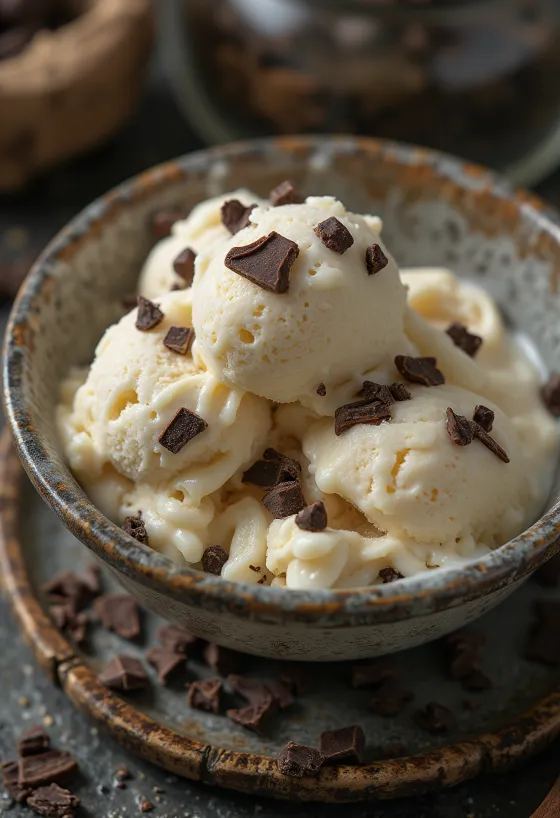 Glass med chokladkross serverad