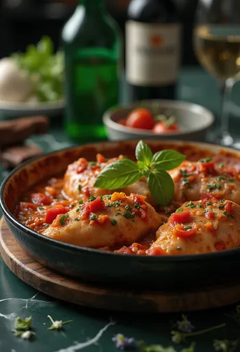 Pollo alla Cacciatora serverad med färskt bröd