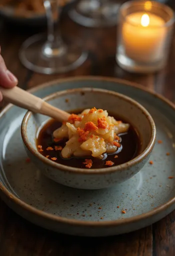 Asiatisk ingefärsglaze serverad