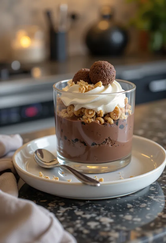 Chokladparfait i glas