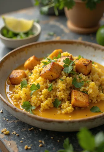 Curryquinoa med lime och tofu