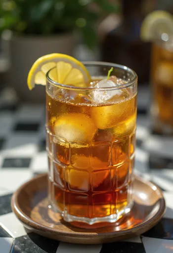 Myntaiste med limeskivor och myntablad i ett glas