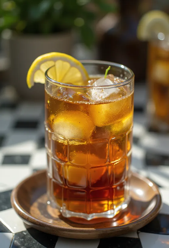 Myntaiste med limeskivor och myntablad i ett glas